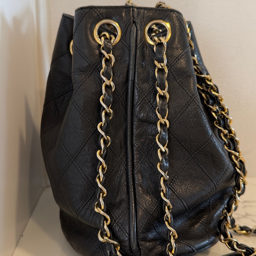 Chanel Lambskin Bucket Bag - Picture 3 of 13